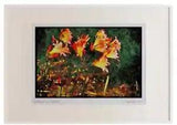 Wild Flowers Plants 013059 Pink And Yellow Lilies In Morning A3 Picture Frame W
