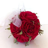 Kissing ball, Royal red roses, beauty and the beast Wedding, crepe paper flowers balls, decor pomander table decor girl baby Bridal shower