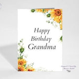 Happy Birthday Grandma, 5x7 Birthday Card, Birthday Card for her, Birthday Cards, Missing You, Grandma Birthday Card, See more!