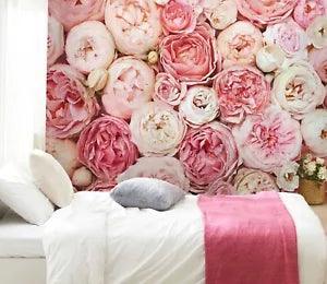 3D Pink Peony Flowers K2287 Wallpaper Mural Self-adhesive Removable Sticker Luna