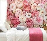 3D Pink Peony Flowers K2287 Wallpaper Mural Self-adhesive Removable Sticker Luna