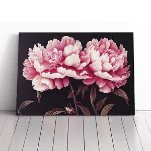 Enchanting Peony Flowers Canvas Print Wall Art Framed Picture Home Decor Large