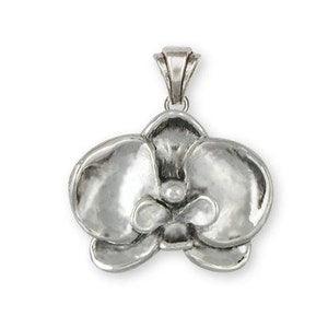 Orchid Jewelry Sterling Silver Orchid Pendant Handmade Flower Jewelry OR1-P