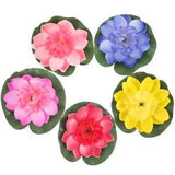 5 Pcs Floating Flowers Water Lily Artificial Wedding Decor Aquarium
