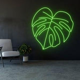 Monstera Leaf Neon Sign, Plant Led Sign Personalized Gifts, Neon Lights Green Aesthetic, Green Leaf Sign, Plant Neon Sign, Green Plant Sign