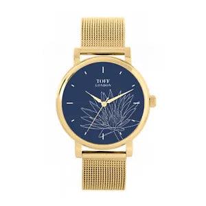 Toff London TLWS-17663 Ladies Grey Water Lilies Flower Watch