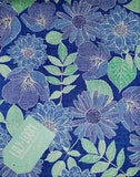 Lily & Loom Floral Sapphire Cotton Fabric 3 Yard Package