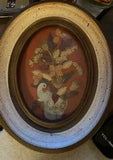 Framed Dried Flowers with Elephant Wall Hanging