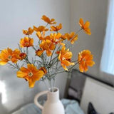 Faux Silk Cosmos Stem - High Quality Artificial Flower / DIY / Floral / Wedding / home Decoration / Gifts / Orange