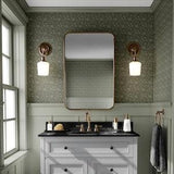 Wallpaper Removable Wallpaper Peel and Stick Wallpaper Flower Wallpaper Wall Decor Home Decor Wall Art Green Bathroom Wallpaper Wallpapers