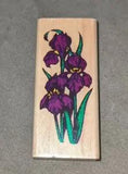 LILY PLANT GARDEN FLOWER INKADINKADO 4068K WOOD MOUNTED RUBBER STAMP IRIS IRISES
