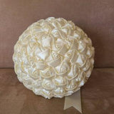 satin rose bouquet for bride, ivory silk bridal bouquet, diy brooch bouquet, 10 inch wedding bouquet, ready to ship, bridal accessory