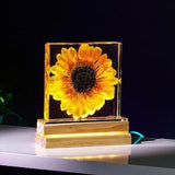 Real Sunflower Night Light, Sunflower Paperweight, Sunflower Decor Night light, Friend Gifts, Friend Ornament, Grandmother Christmas gifts