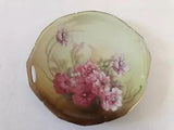 RS Prussia Germany Handled Pink Flowers Carnations CABINET PLATE