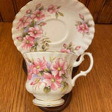 Royal Albert Wild Rose Teacup and Saucer, Pink Floral Cup and Saucer