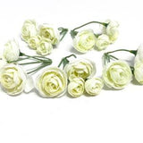 20 Small CREAM Yellow Artificial Ranunculus Flowers - Artificial Flowers, Silk Flowers, Flower Crown, Wedding, Corsage, Boutonni¡§¡§re