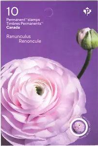 2023 Canada SC# BK - Flowers - Ranunculus - booklet of 10 "P" Stamps - M-NH
