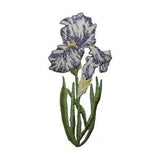 ID 6475 Blue Lily Flower Plant Patch Iris Garden Embroidered Iron On Applique