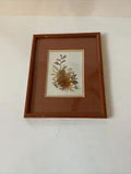Vintage Figi Giftware San Diego Framed Pressed Flowers Art 9x11