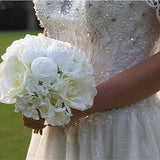 Silk Wedding Flower Bouquet Artificial Peony Rose Bouquet Hydrangea Bouquet For Bridal Bridesmaids DIY Crafts Flowers Centerpieces ZHHSZ14