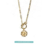 Sunflower Necklace / Pendant Necklace / Flower Necklace / Flower Necklaces For Women / Sunflower Jewelry / Sunflower / Toggle Necklace