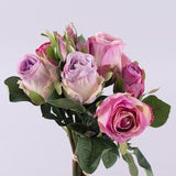 Silk roses violet pink flowers, artificial roses bouquet, roses table centerpieces, roses arrangement, home decor, wedding decor