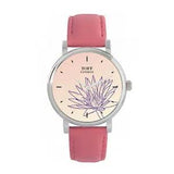 Toff London TLWS-17584 Ladies Purple Water Lilies Flower Watch