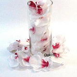 20 White Phalaenopsis Orchid Silk Flower Heads Artificial Petal Wedding Bridal Hair Clips Headbands Dress Centerpiece Decor