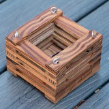 172. Salvaged Red Pine Wood Hanging Basket Planter for Orchids, Bromeliads, Ferns, Cacti, Other Epiphytes and Succulents