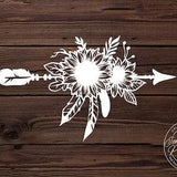 Sunflower Arrow Sticker waterproof Vinyl Decal