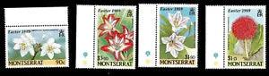 FLOWERS LILIES AMARYLLIS SALMON BLOOD AMAZON BRITISH MONTSERRAT MINT MNH STAMPS!