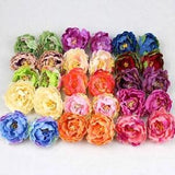 5/100P 2" Artificial Silk Flowers Heads For DIY Wedding Home Decor Fake Peony
