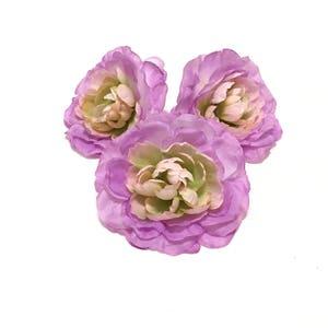 3 Light ORCHID PURPLE Artificial Ranunculus - Artificial Flowers, Silk Flowers, Hair Accessories, Flower Crown, Millinery, Tutu, Corsage