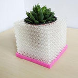 Medium Cubelia - Modern Cube Pot, Geometric 4" Succulents Pot, Minimalist Succulent Planter, Square Pot, Orchid Planter, Unique Orchid Pot