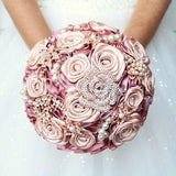 Wedding bouquet, Dusty rose Bridal bouquet, Rose gold quinceanera bouquet, Bridesmaids bouquet, Pink wedding bouquet, Mauve wedding bouquet
