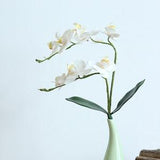 Real Touch 9 Heads of Orchid Flower Stem with Leaves 18'' Tall, Artificial Flower Arrangement, Table / Home Decor, Centerpieces, Gift Set