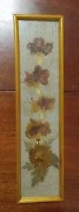 VTG Framed Pressed Dried Flowers Botanical Wall Art Hand Made In Poland