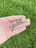 Designer CNA 925 Sterling Silver Tulip Lily Flower Nature Floral Brooch Pin 2.5???