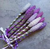 10 Lavender Filled Wands Gift Set of Ten Medium 10" Handmade Batons Purples