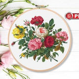 Roses Cross Stitch Pattern, Bouquet Cross Stitch Pattern, Flowers Cross Stitch Pattern, Modern Cross Stitch Pattern #fl.030