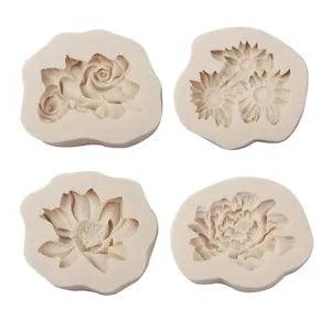 1Pc Peony Sunflower Lotus Silicone Molds Chinese Rose Flower Mould Decoration~
