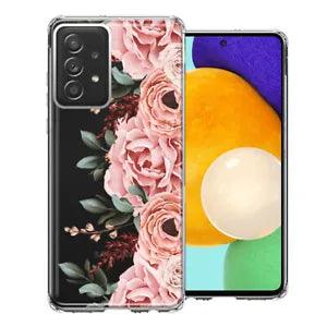 For Samsung Galaxy A52 Blush Pink Peach Spring Flowers Peony Rose Case