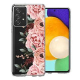 For Samsung Galaxy A52 Blush Pink Peach Spring Flowers Peony Rose Case