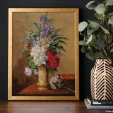 Unframed Print | Bouquet of Flowers with Peonies reproduced from an original oil painting | Vintage flower painting | Art No. 1110