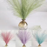 10pcs Artificial Pampas Grass Fluffy Dried Bouquet Reed Home Wedding Party Decor