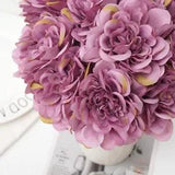 5pcs Artificial Peony Flowers Coffee Wedding Party Birthday Decoration