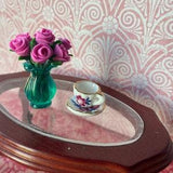 1:12 scale roses miniatures dolls house vase floral bouquet pretty outdoor flowers  decoration tiny  valentines