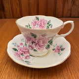 Royal Albert Un Named Blush Pink Large Rose Teacup and Saucer Blush Pink Floral Cup and Saucer