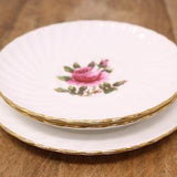 Vintage Carleton Rose by Northumbria - 2 Saucers and 1 Bread & Butter Plate
