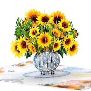 Sunflower Pop Up Card, Anniversary Card, Summer Card, Birthday Card, Mothers Day Card